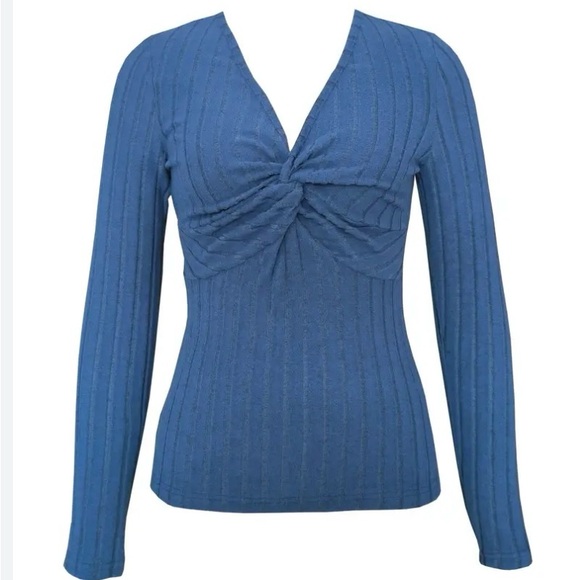 Tops - RIBBED TWIST FRONT TOP 15”-17” PTP
